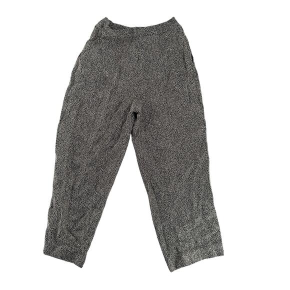 Vintage Tamotsu New York Black and Gold Polka Dot Trousers Pants 6 Career - Picture 7 of 7